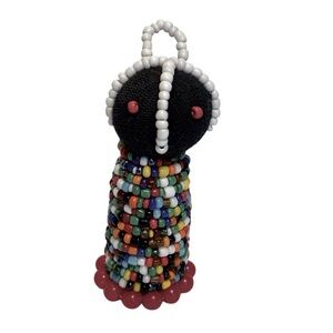 VTG Handmade Beaded Ndebele African Folk Art Doll